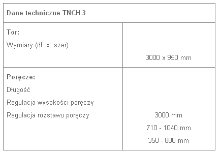 TNCH-3 - Poręcze (tor) do nauki chodzenia – składany tab